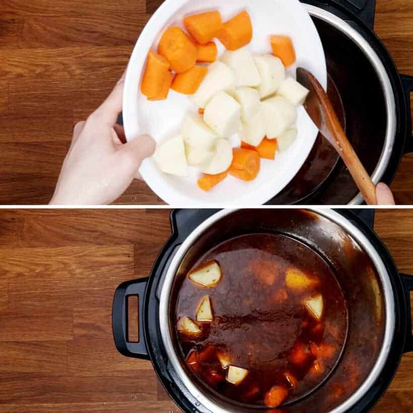 pressure cook carrots and potatoes in Instant Pot  #AmyJacky #InstantPot #recipe