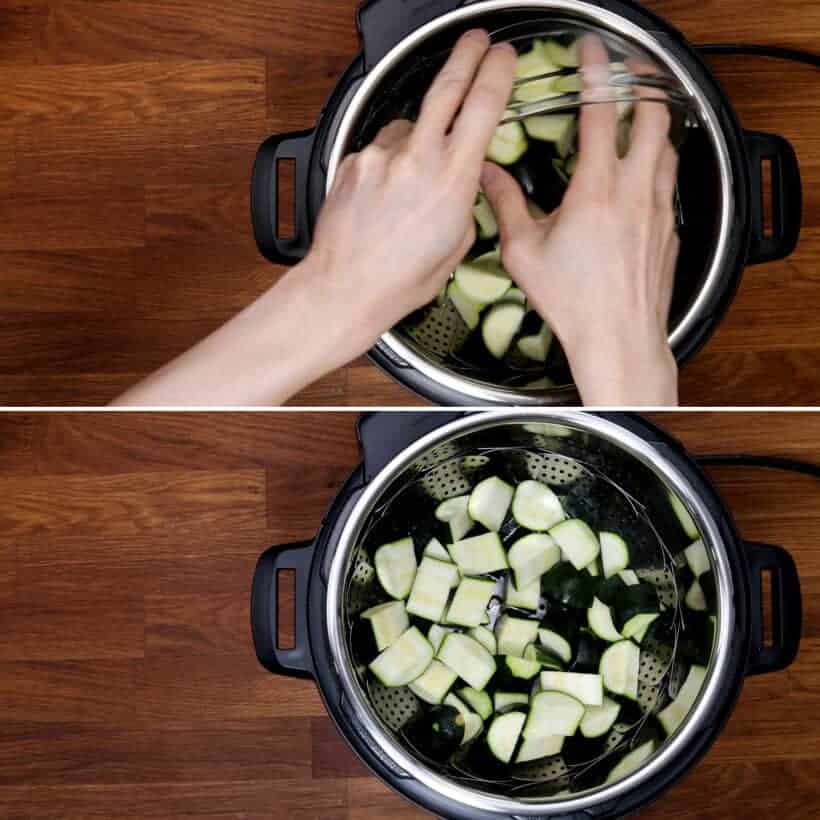 steamed zucchini in Instant Pot