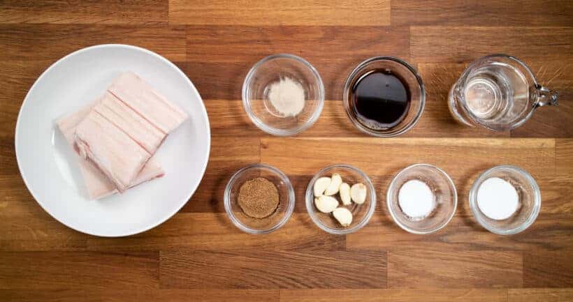 Instant Pot Pork Belly Ingredients