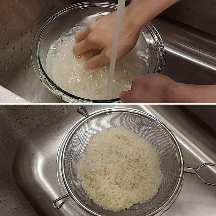 rinse rice  #AmyJacky #recipe