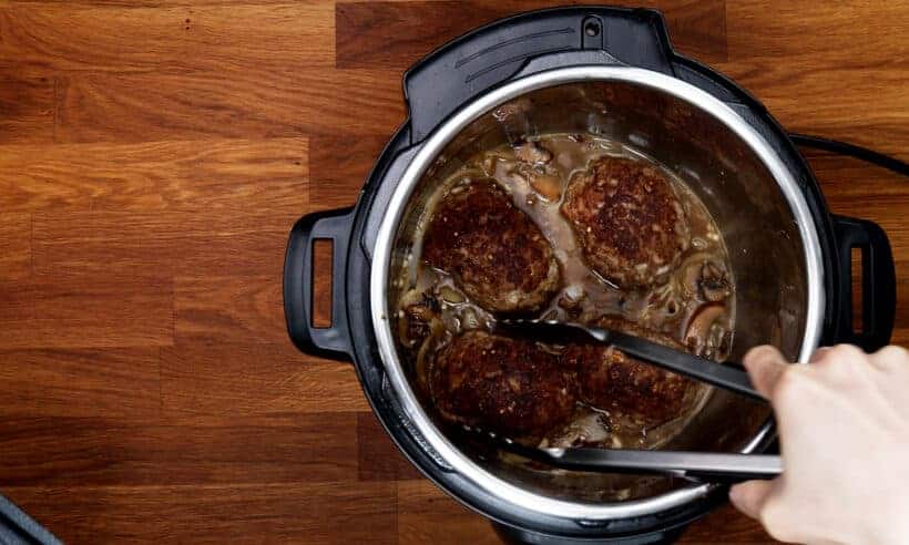 pressure cook salisbury steak