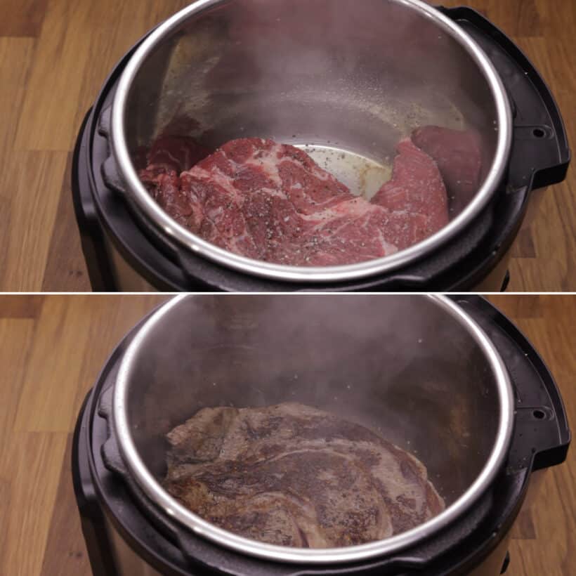 brown beef in Instant Pot