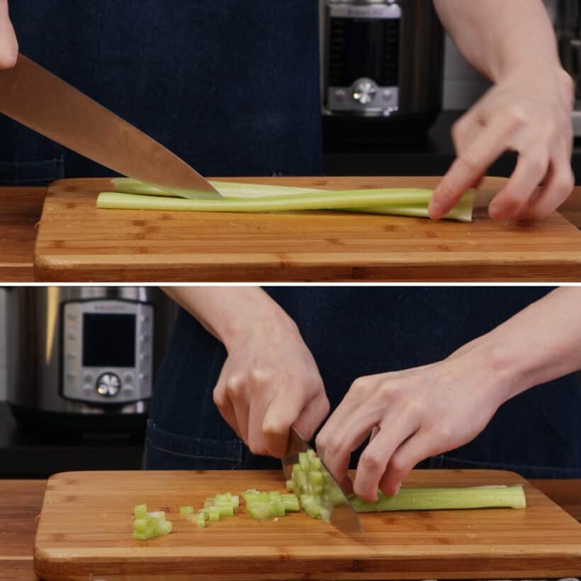 cut celery