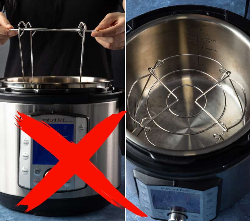 how does trivet go in instant pot