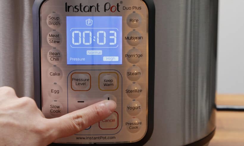 instant pot high pressure for 3 minutes
