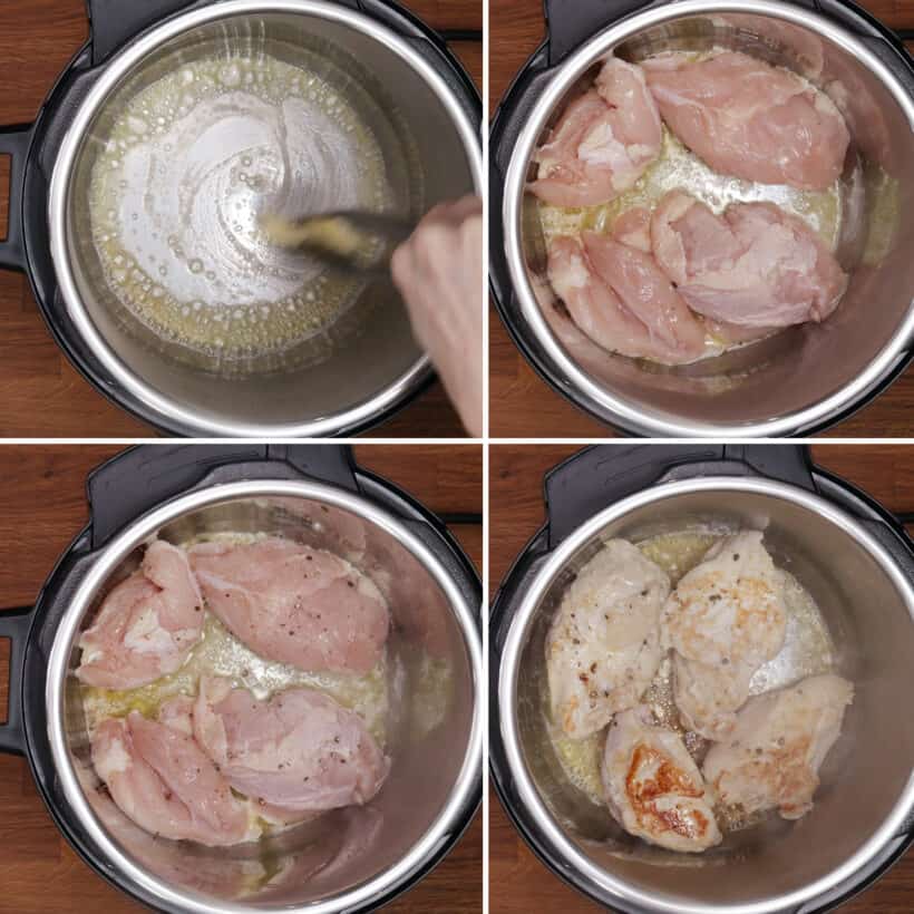 brown chicken instant pot