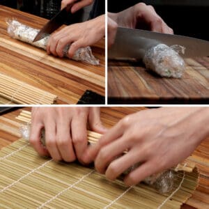 how to cut sushi rolls