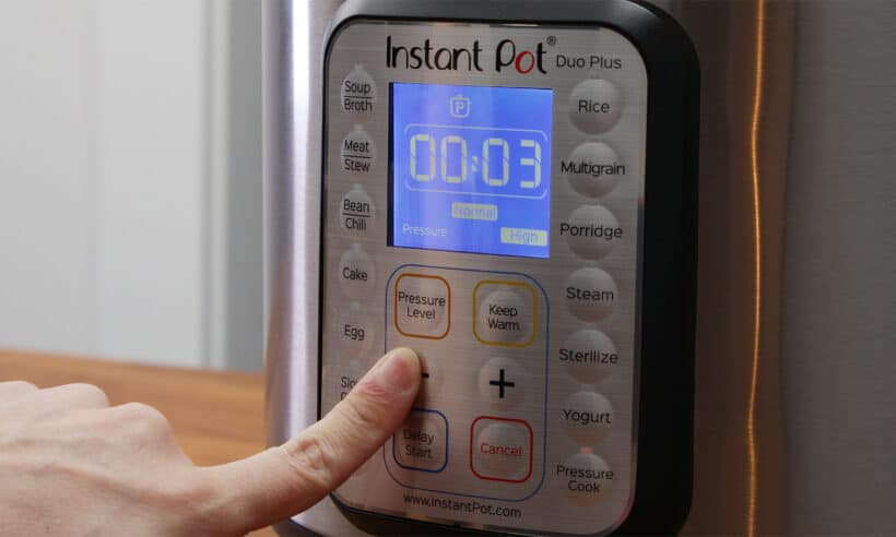 instant pot high pressure 3 minutes