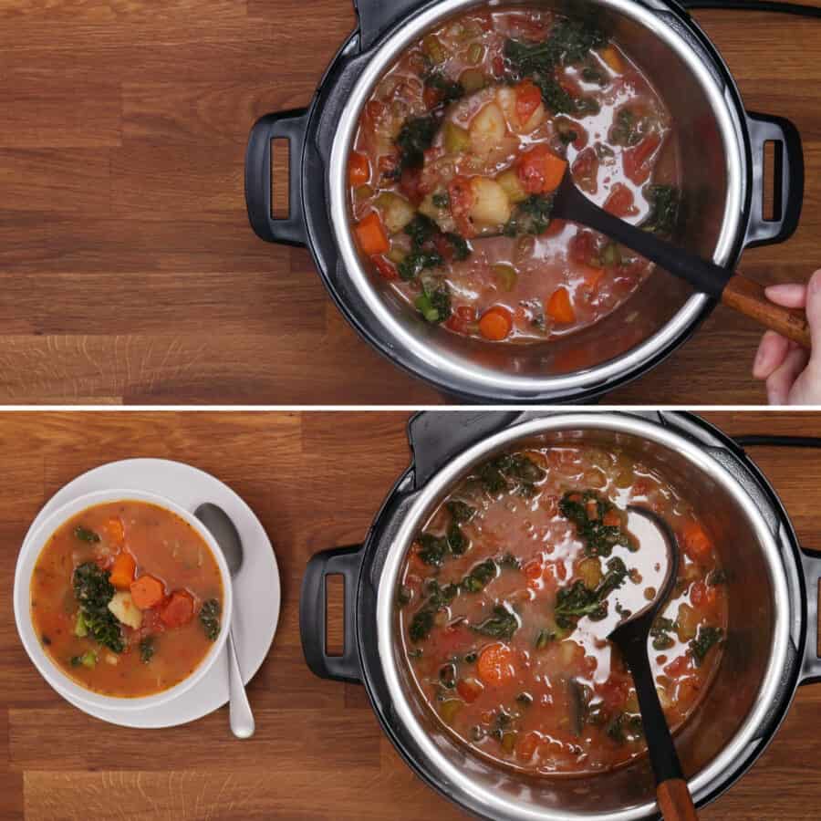Instant Pot Vegetable Soup Tested by Amy + Jacky
