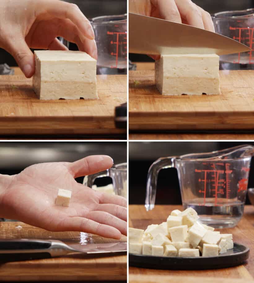 how to cut tofu