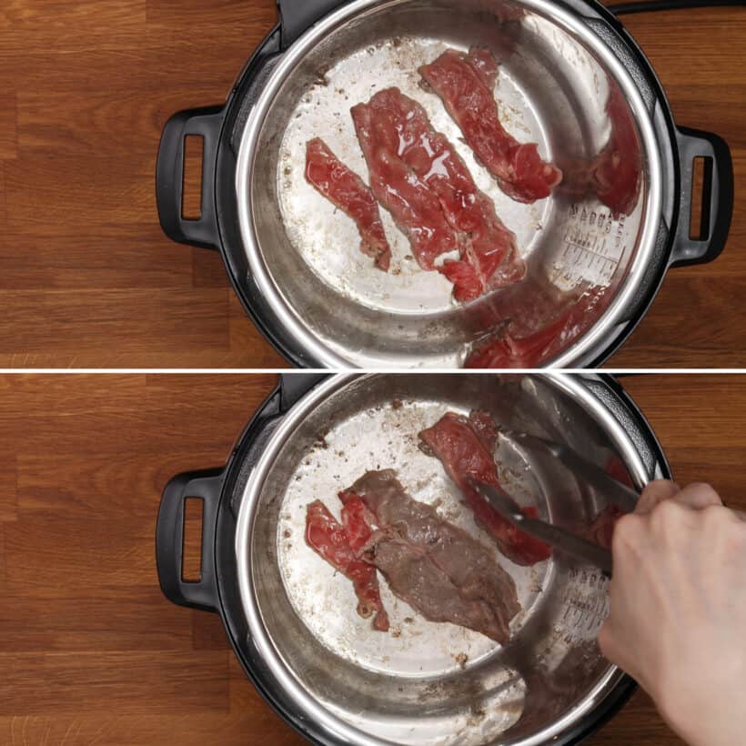 brown beef in Instant Pot