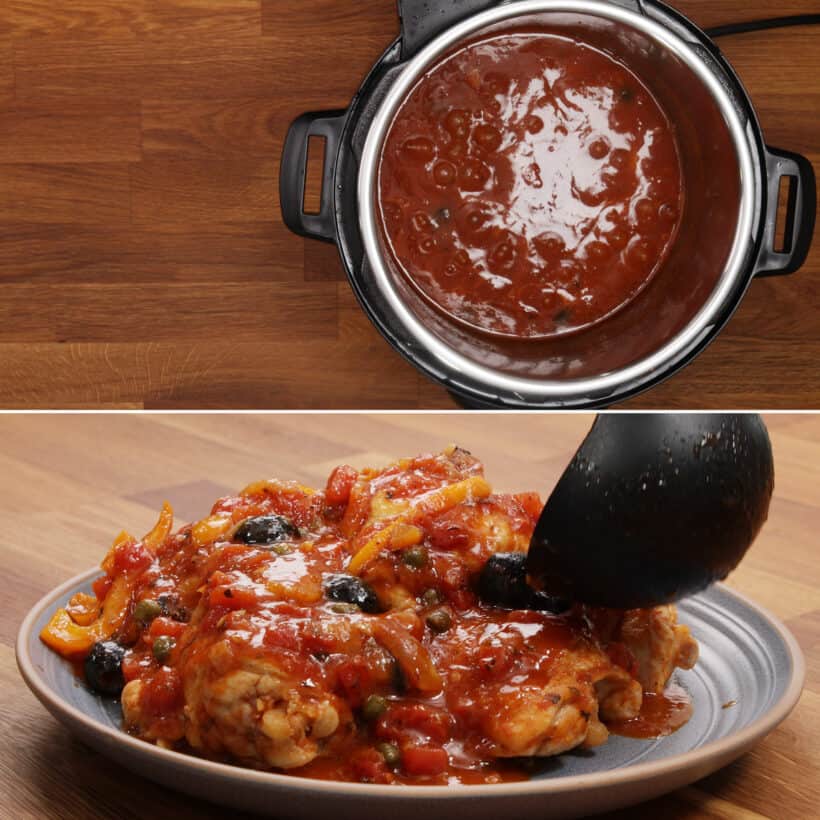 thicken chicken cacciatore sauce