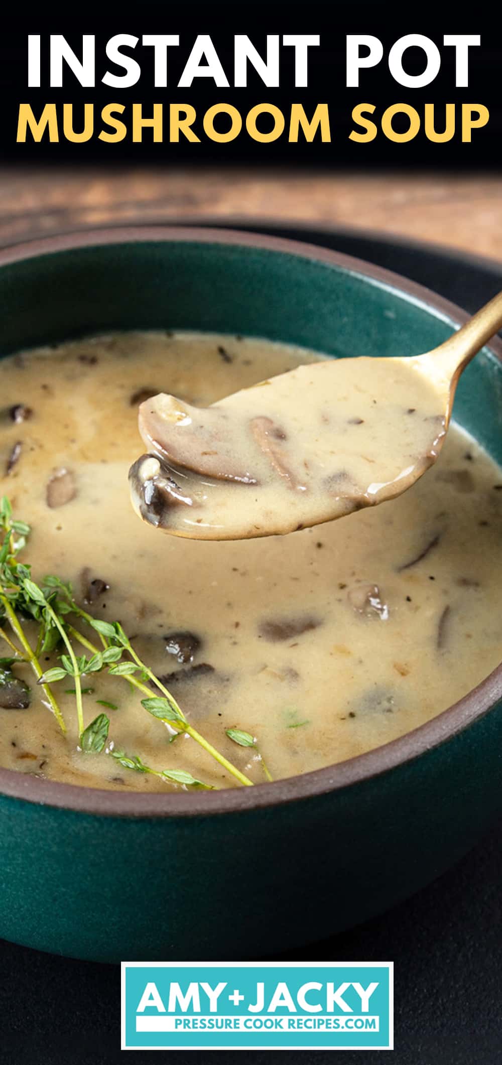 instant pot mushroom soup | instant pot cream of mushroom soup | pressure cooker mushroom soup