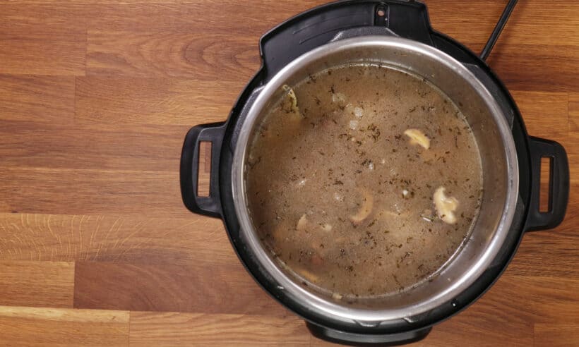 pressure cook mushroom soup