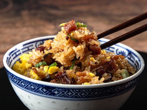Rice-cooker chicken and shiitake mushroom sticky rice, Recipe
