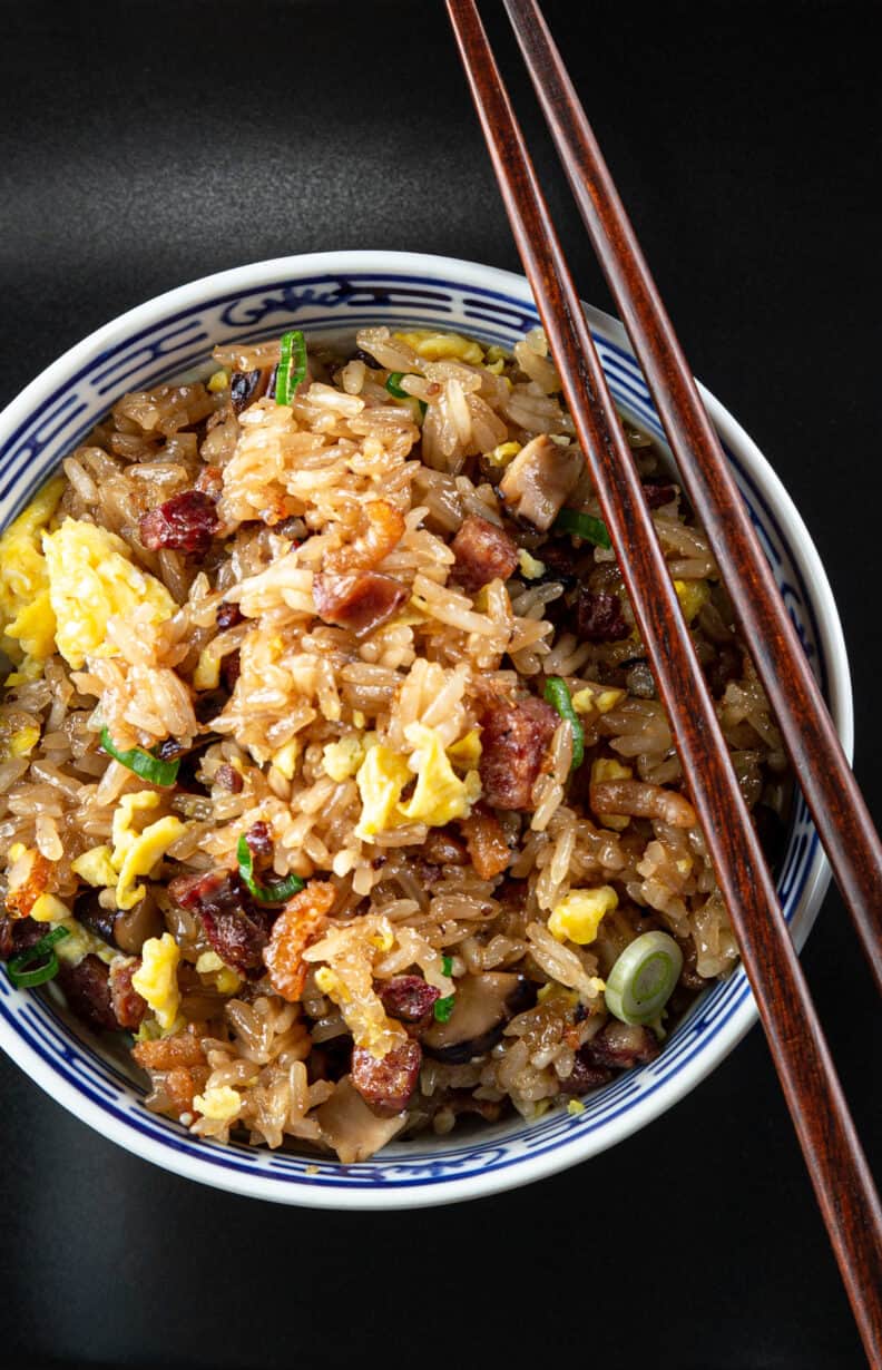 sticky rice with chinese sausage