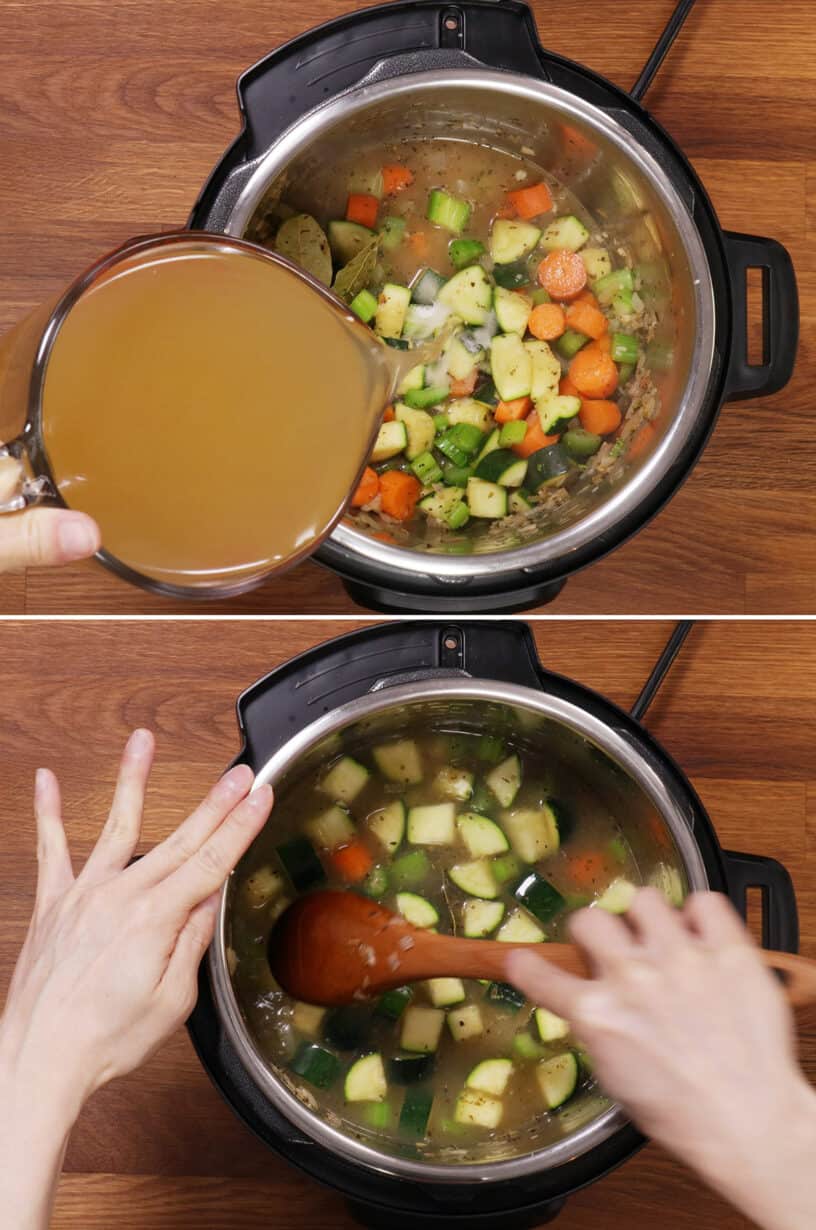 Minestrone-Suppe machen