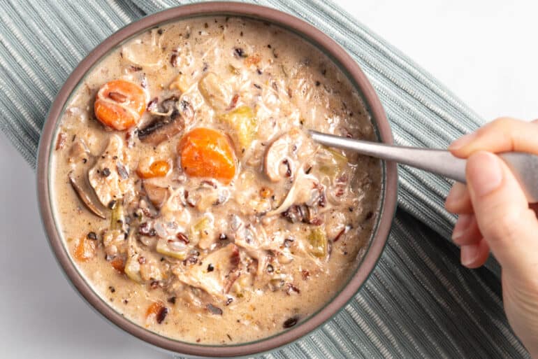 instant pot chicken wild rice soup | Instant Pot Wild Rice Soup | wild rice soup instant pot | mushroom wild rice soup