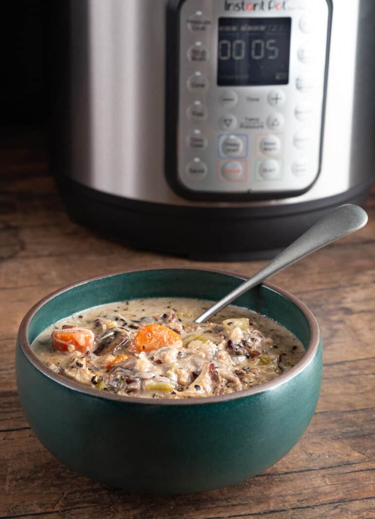 Instant Pot Wild Rice Soup Tested by Amy + Jacky