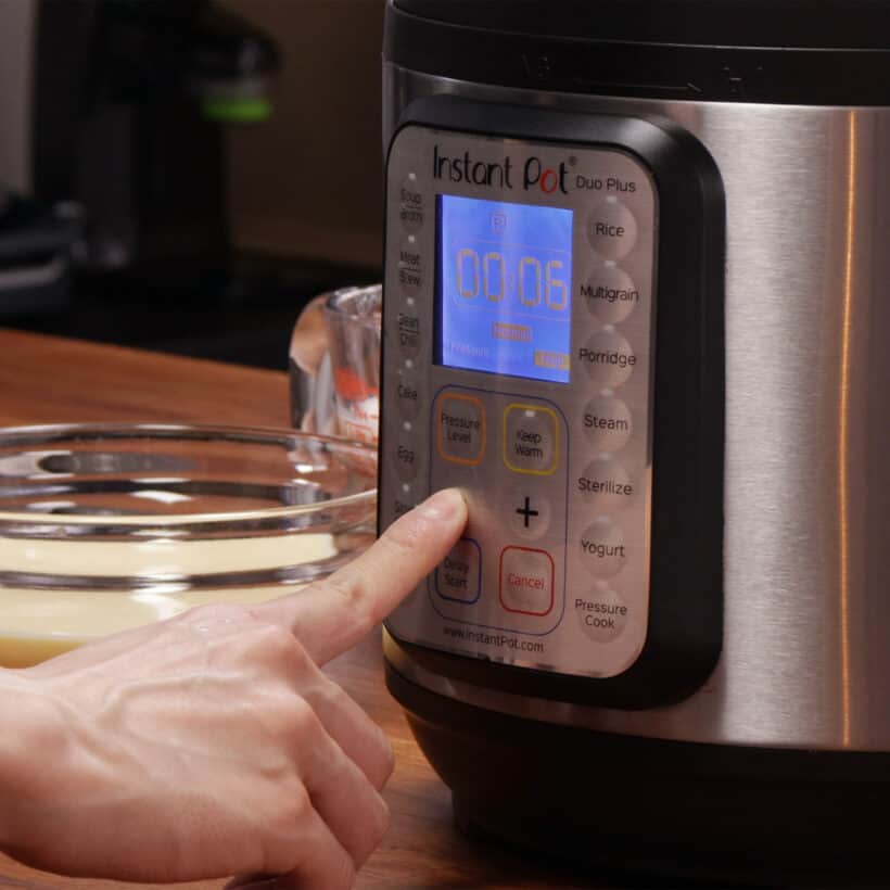 instant pot pressure cook at high pressure for 6 minutes