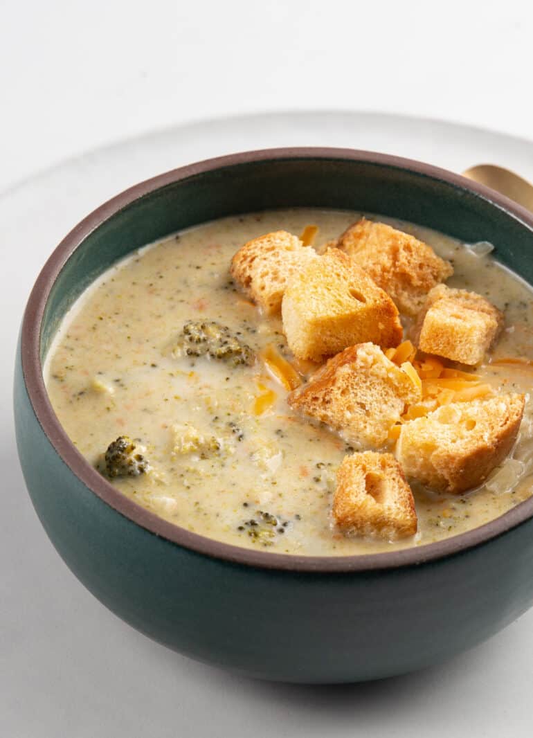 Instant Pot Broccoli Cheddar Soup Tested by Amy + Jacky