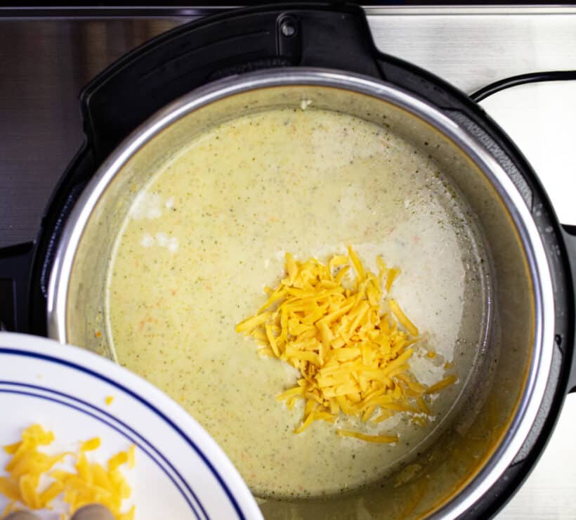 broccoli cheese soup in Instant Pot