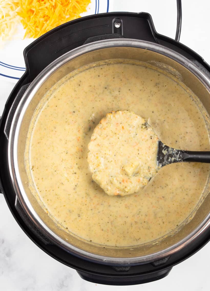 broccoli cheese soup instant pot