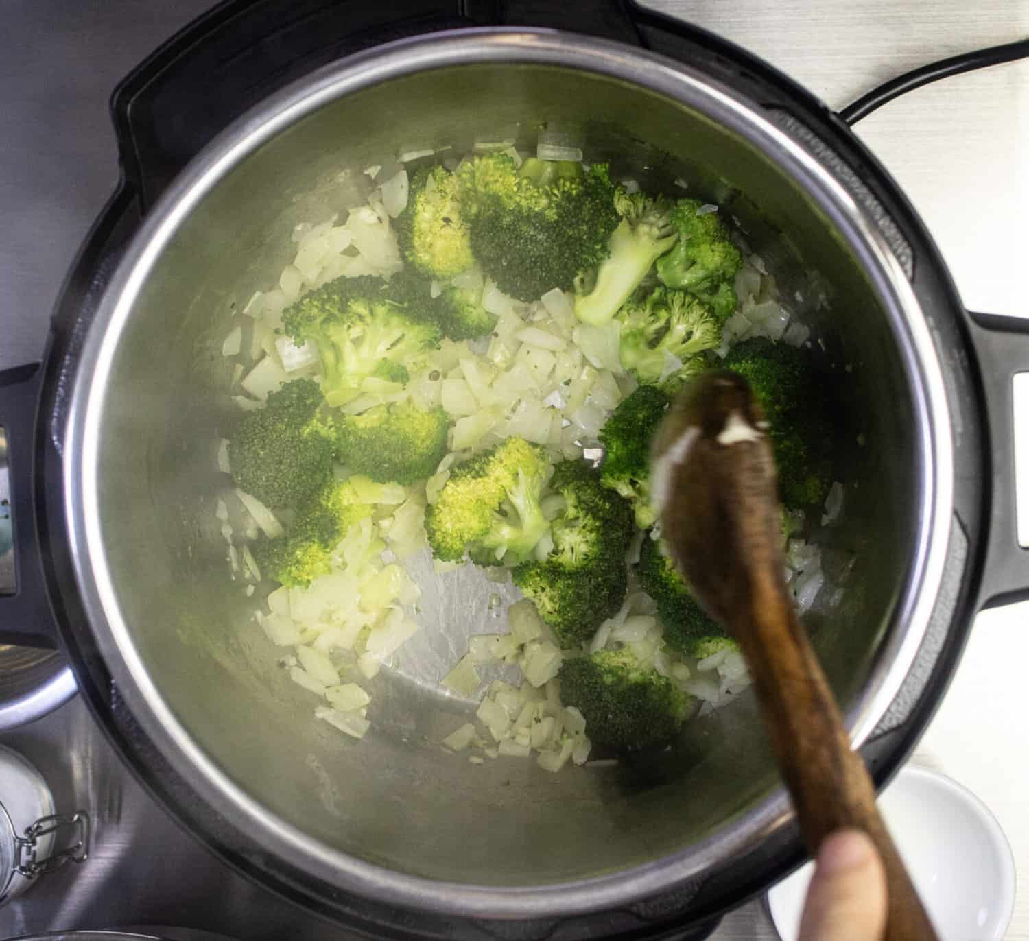 Instant Pot Broccoli Cheddar Soup Tested by Amy + Jacky