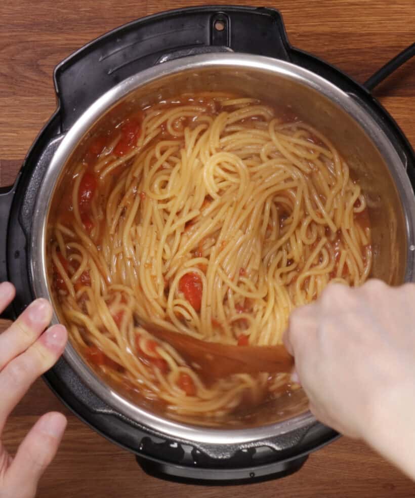 Spaghetti im Instant Pot andicken