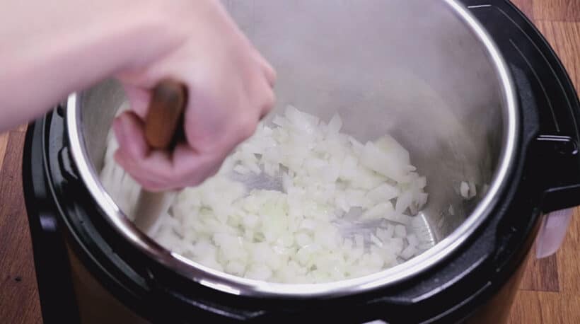 saute diced onions