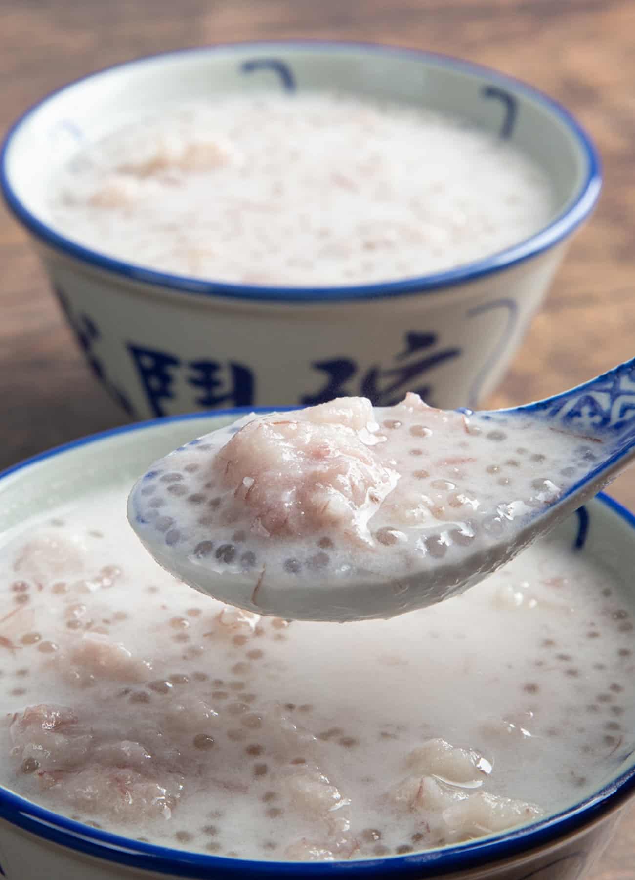 taro tapioca dessert