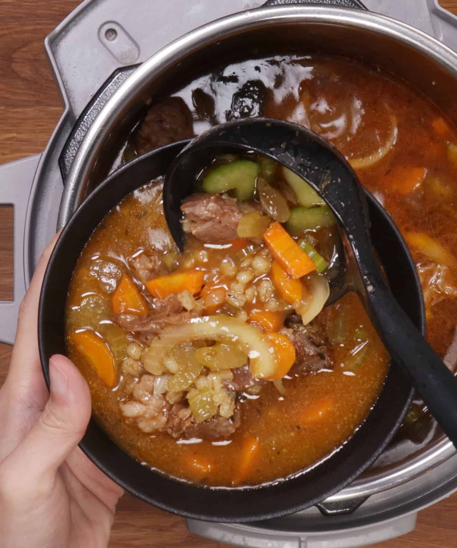 instant pot beef and barley soup