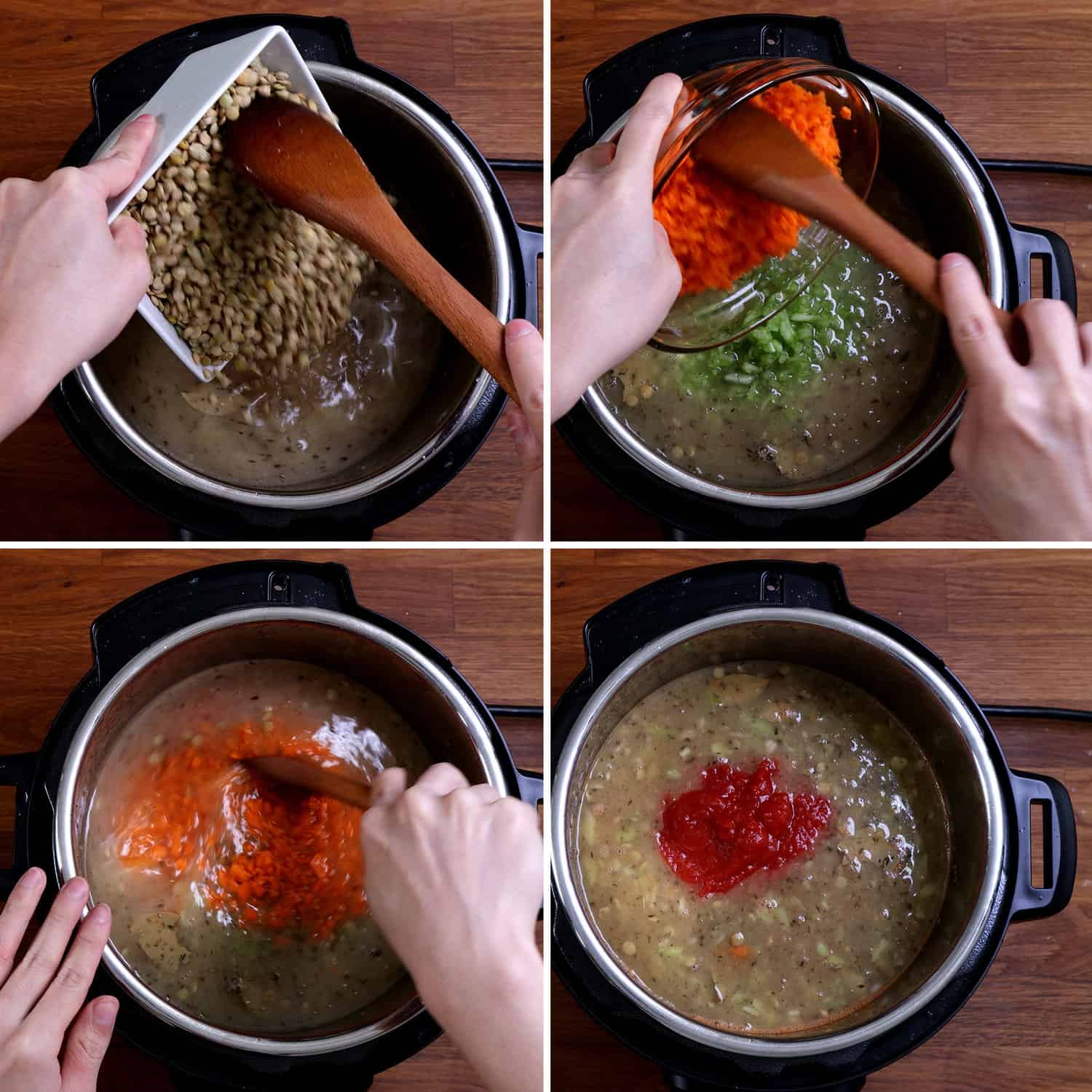 lentil soup in Instant Pot