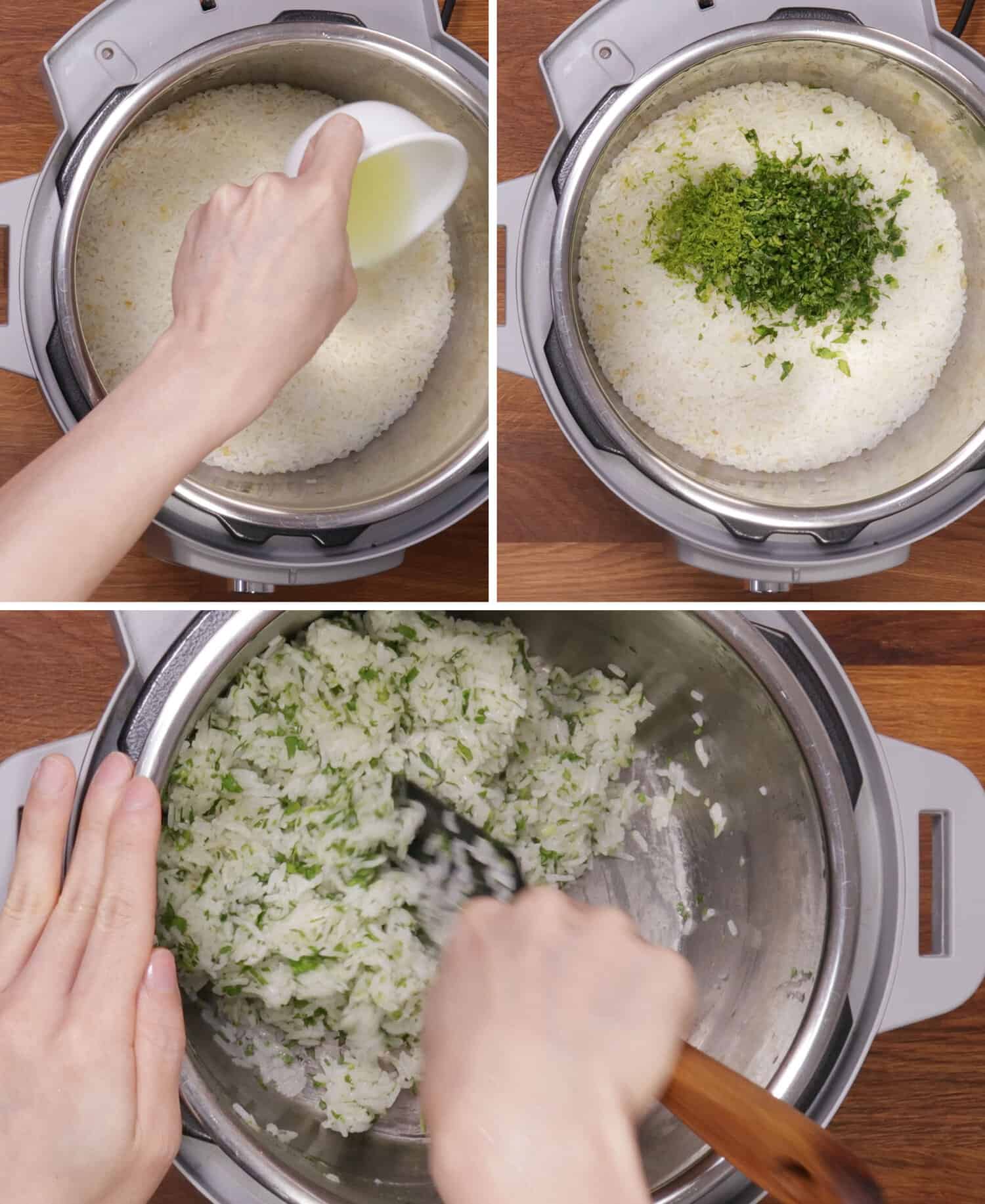 how to make cilantro lime rice in instant pot